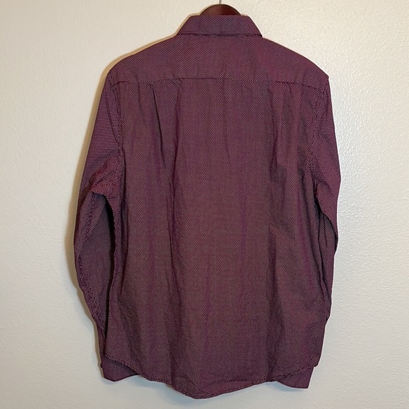 Denim & Flower Polka Dot Button Down Dress Shirt Size XL Slim Fit - Picture 6 of 10